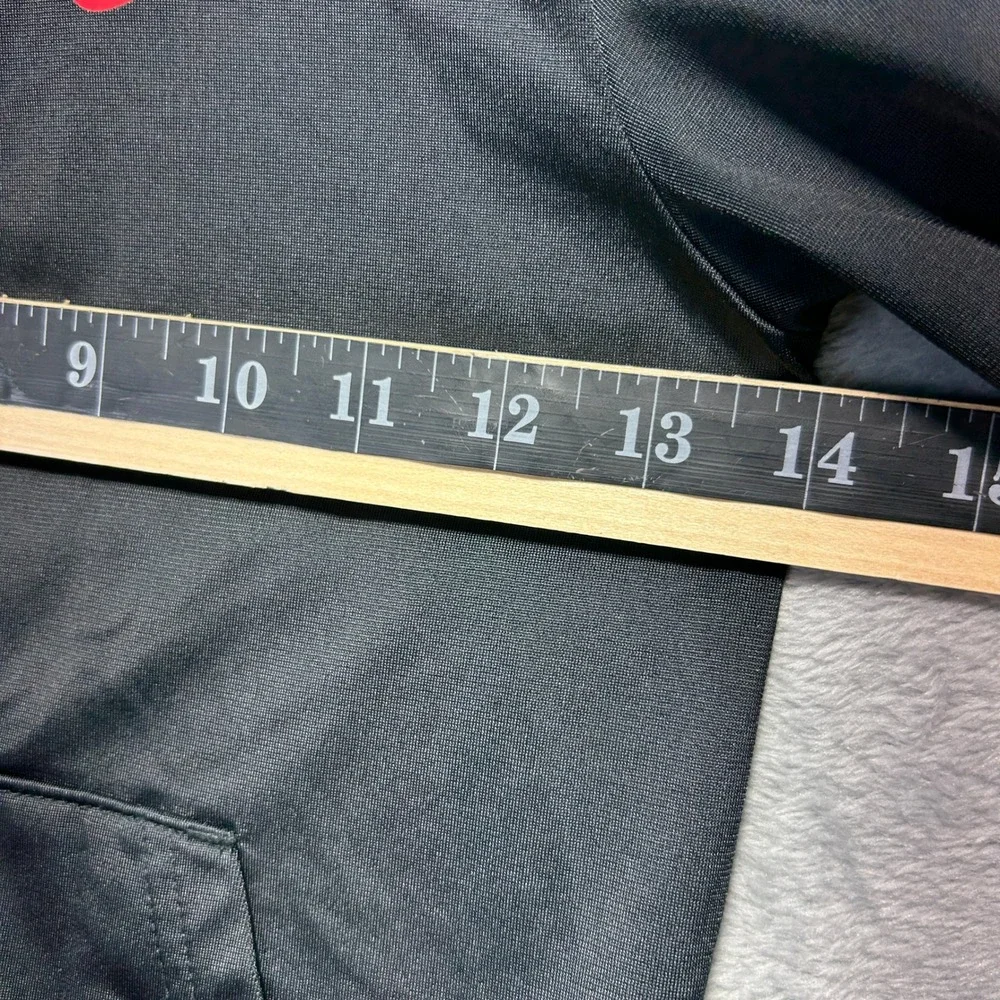 Y2K Nike Kids Full Zip Track Jacket Black Red Logo Tape G796-023 Size 7 6-7YRS‎